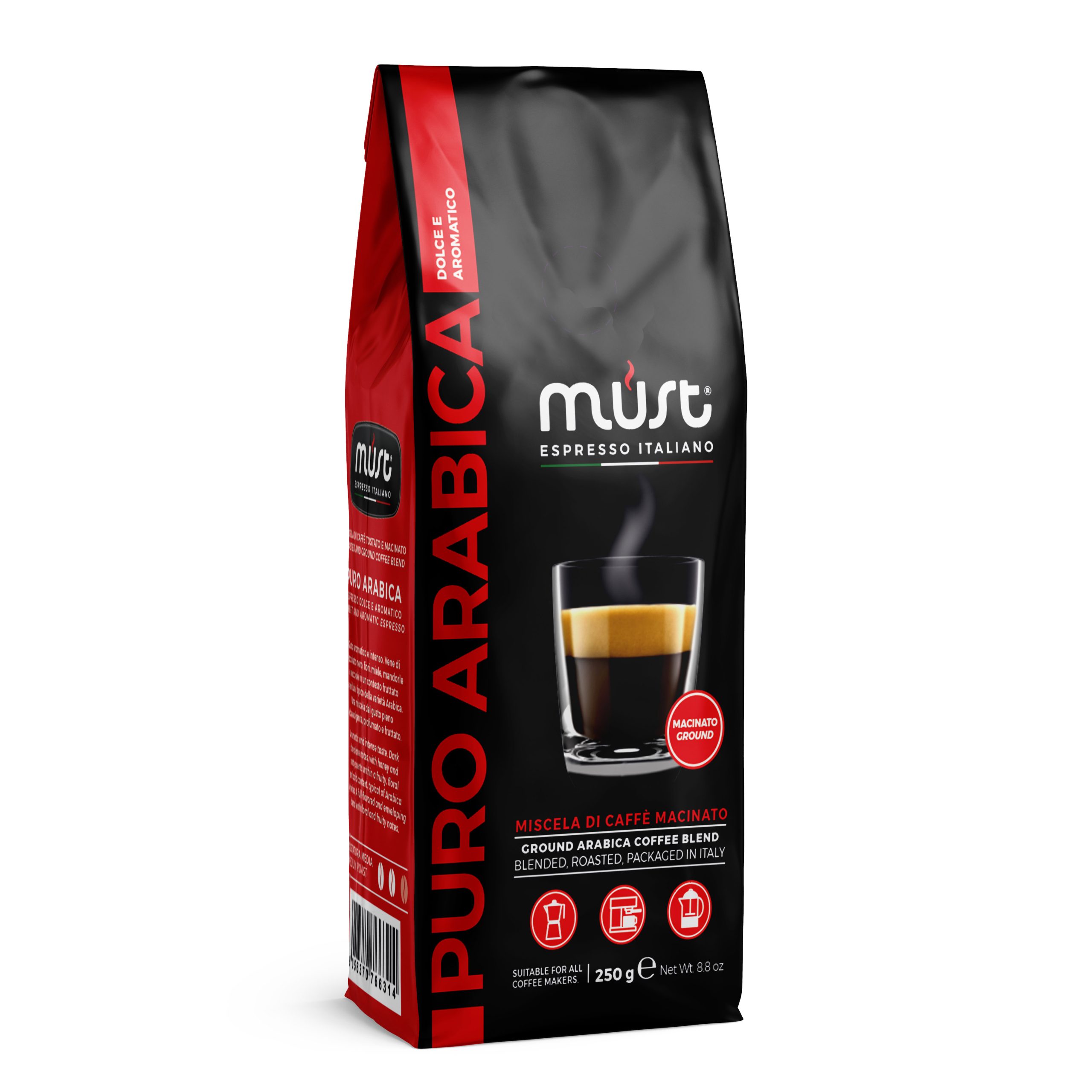 PURO ARABICA Caffè macinato 250 g - Mustespresso
